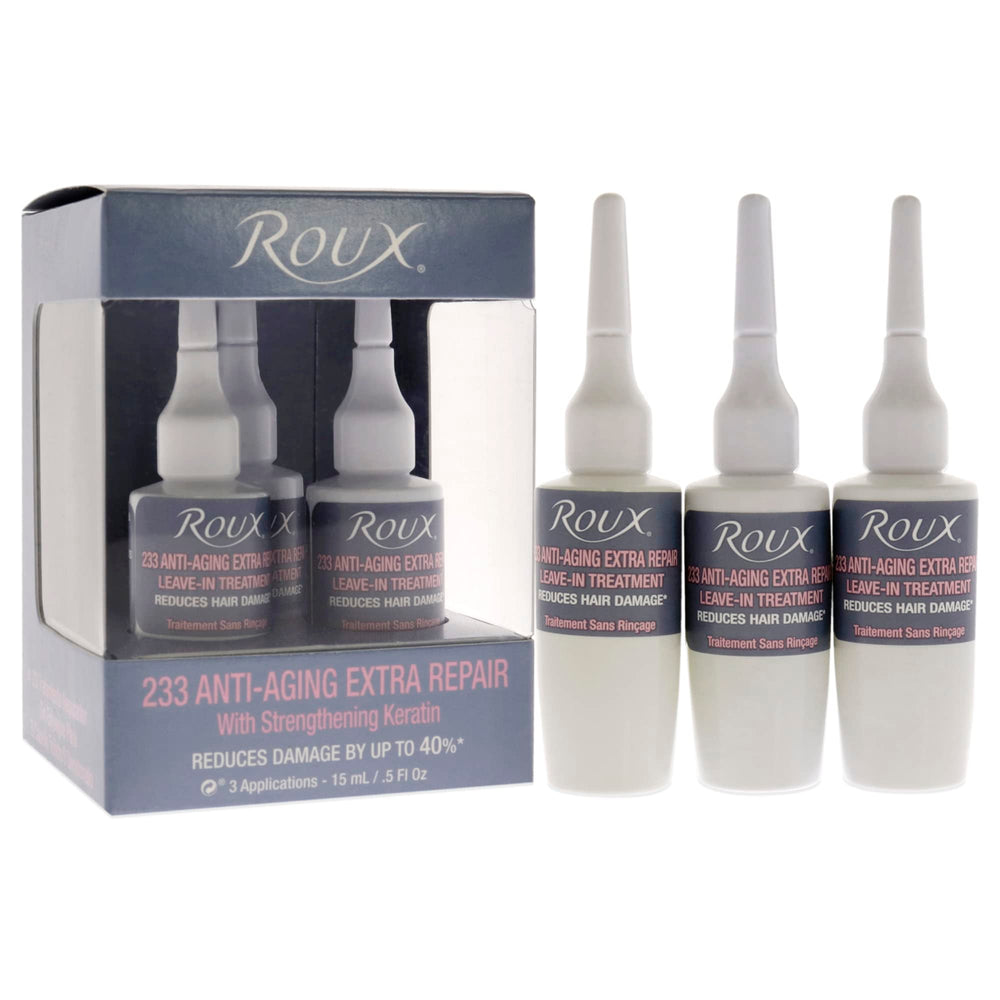 Roux 233 application scene showing weekly treatment for damaged or bleached hair