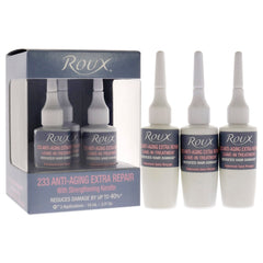 Roux 233 application scene showing weekly treatment for damaged or bleached hair