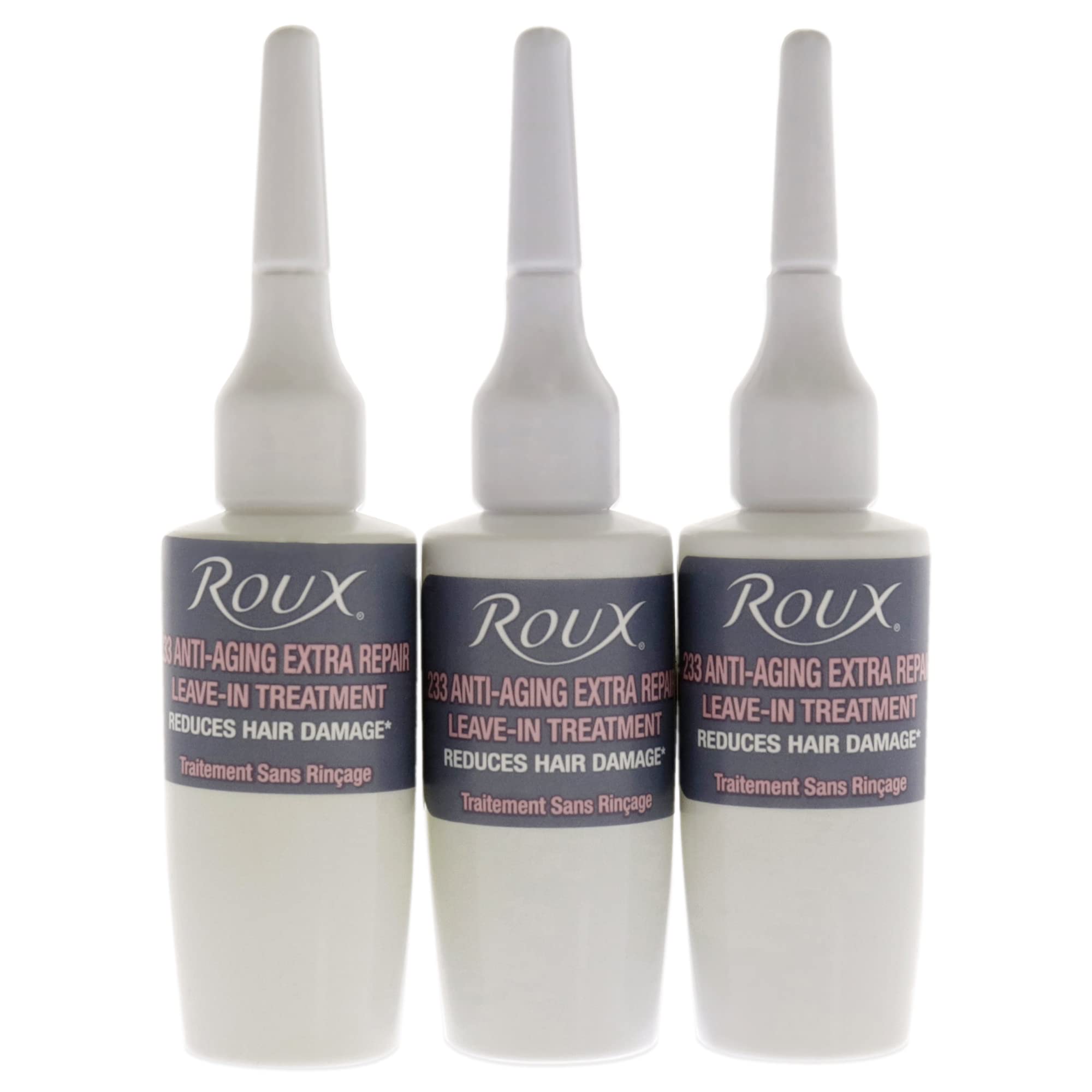 Roux 233 ingredients visual highlighting keratin and antioxidants for stronger hair