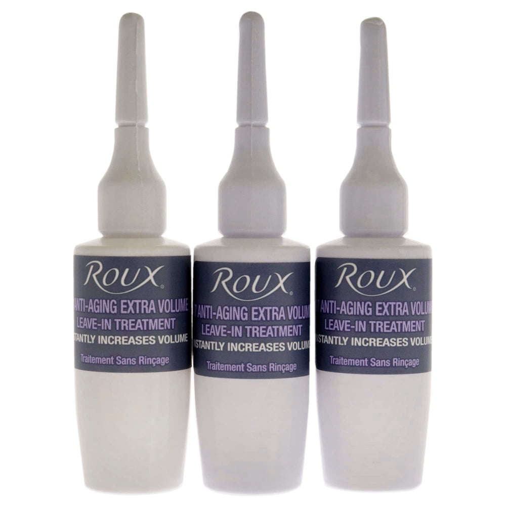 Roux collagen leave-in treatment ampoules-pack showcases compact system for weekly volume boost.