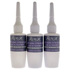 Roux collagen leave-in treatment ampoules-pack showcases compact system for weekly volume boost.