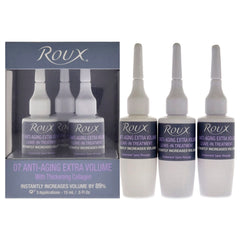 Roux collagen leave-in treatment bottle pour boosts hair vitality and shine.