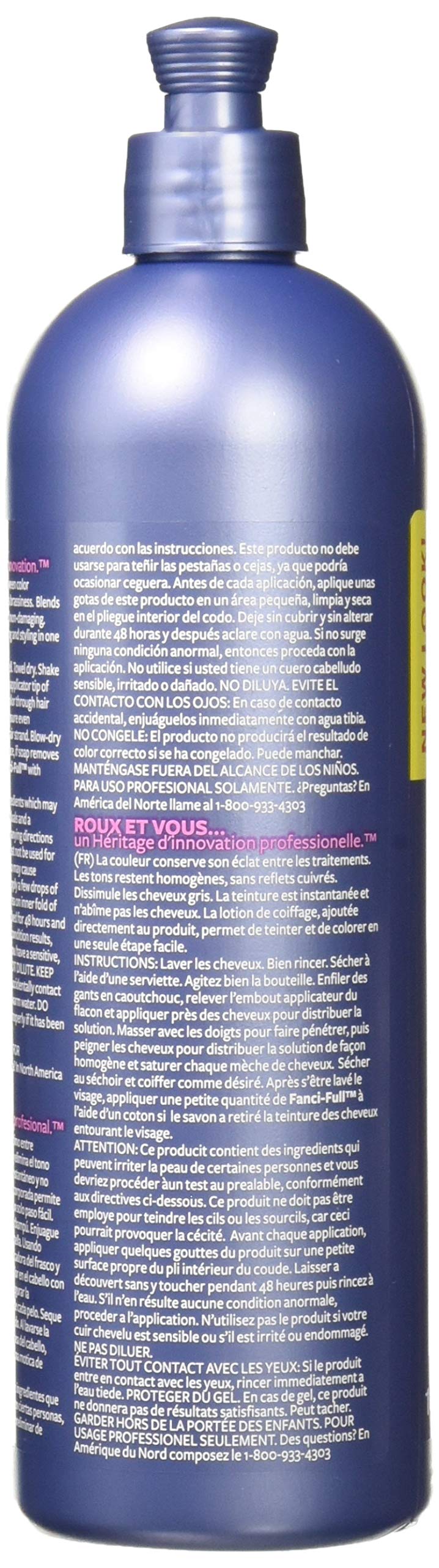Roux Fanci-Full conditioning rinse on hair adds manageability and shine.