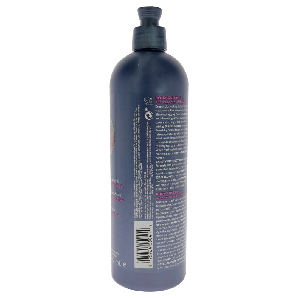 Roux Fanci-Full Rinse True Steel close-up highlights hair shine and manageability