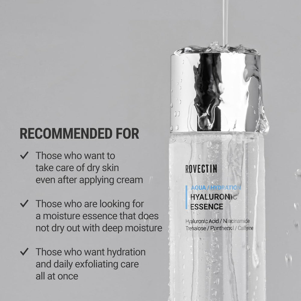ROVECTIN Aqua Hyaluronic Essence pump-dispense shot for easy daily use