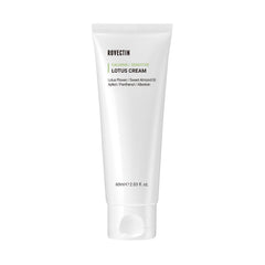 ROVECTIN Calming Lotus Cream bottle offers gentle, lightweight hydration for sensitive skin.
