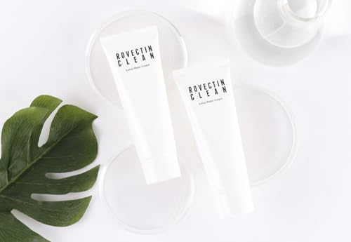 ROVECTIN Calming Lotus Cream swirl shows non greasy, fast absorbing texture.
