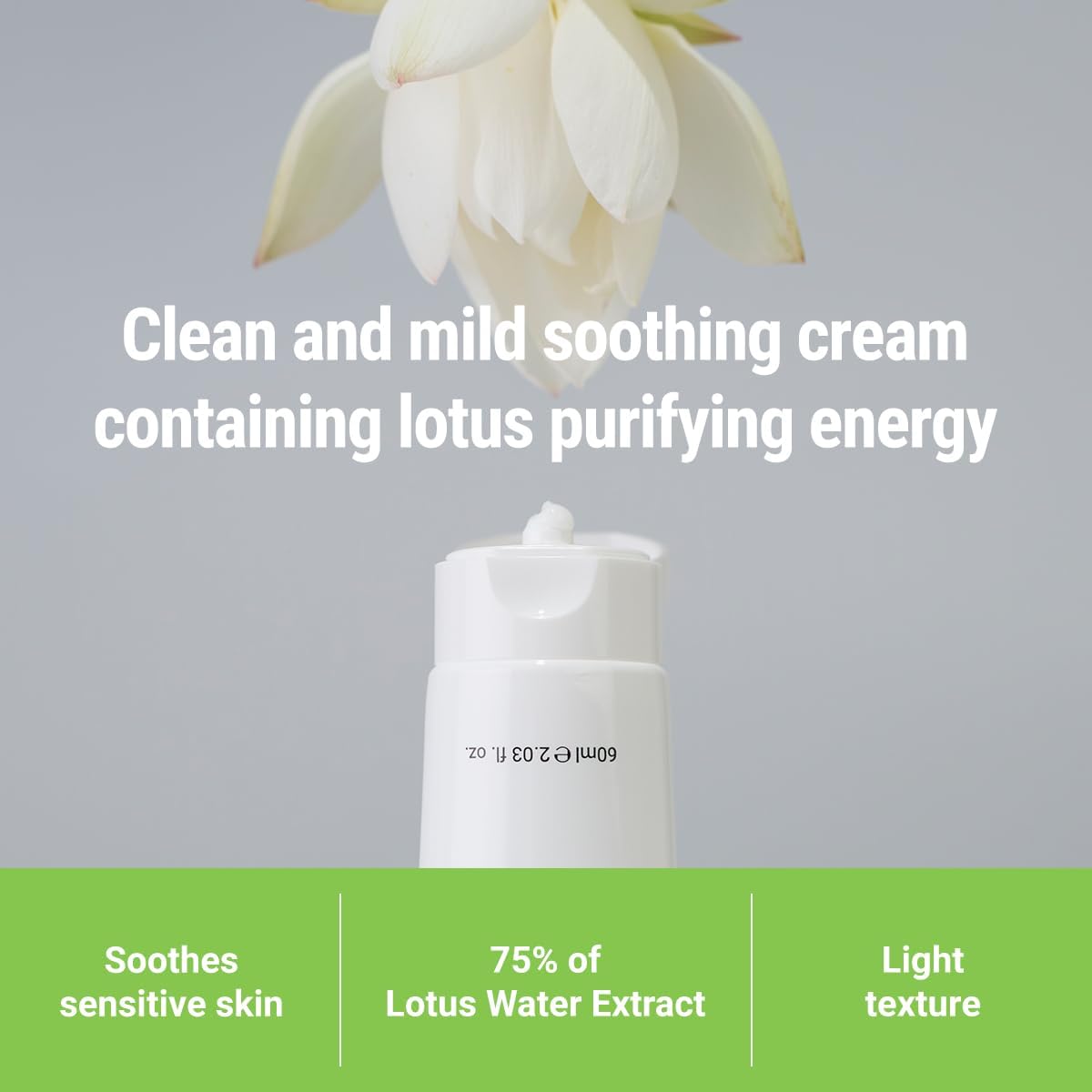 ROVECTIN Lotus Water Extract 75% focus highlights soothing hydration.