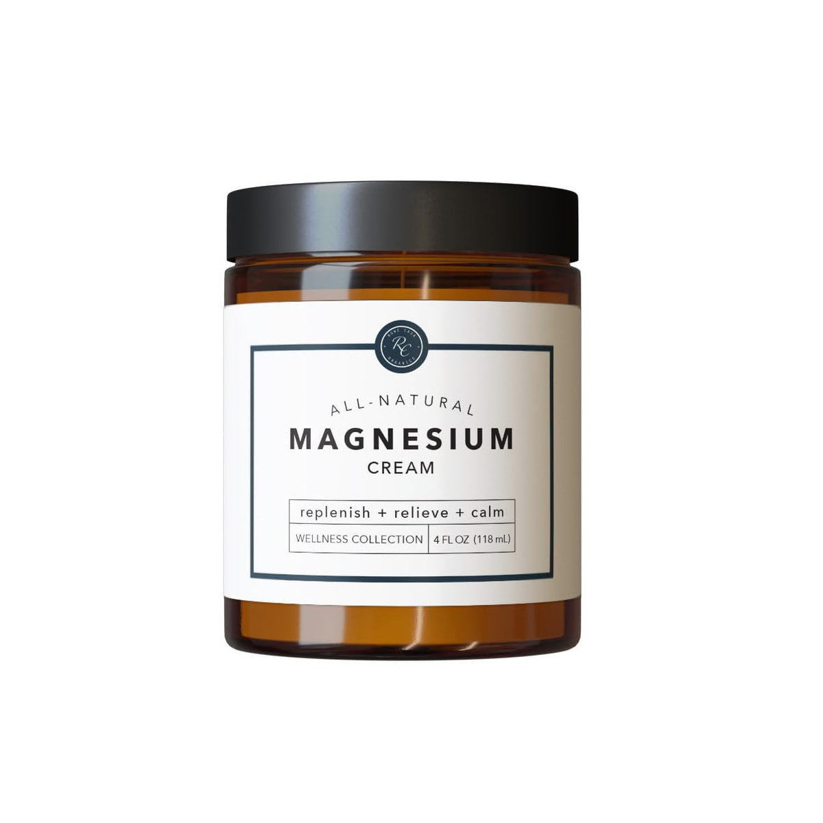 Rowe Casa Organics magnesium cream texture closeup demonstrates smooth, hydrating skin feel.