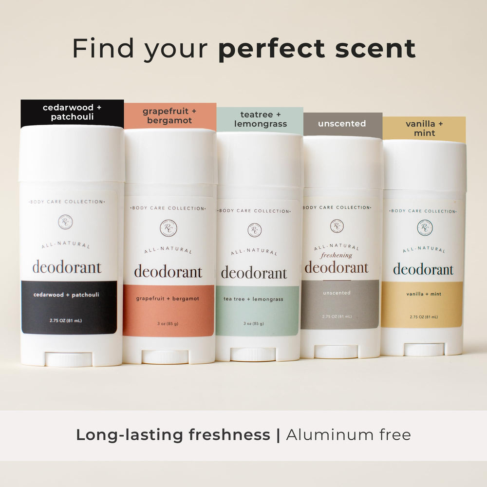 Rowe Casa Vanilla + Mint deodorant front view displays clean, paraben-free composition.