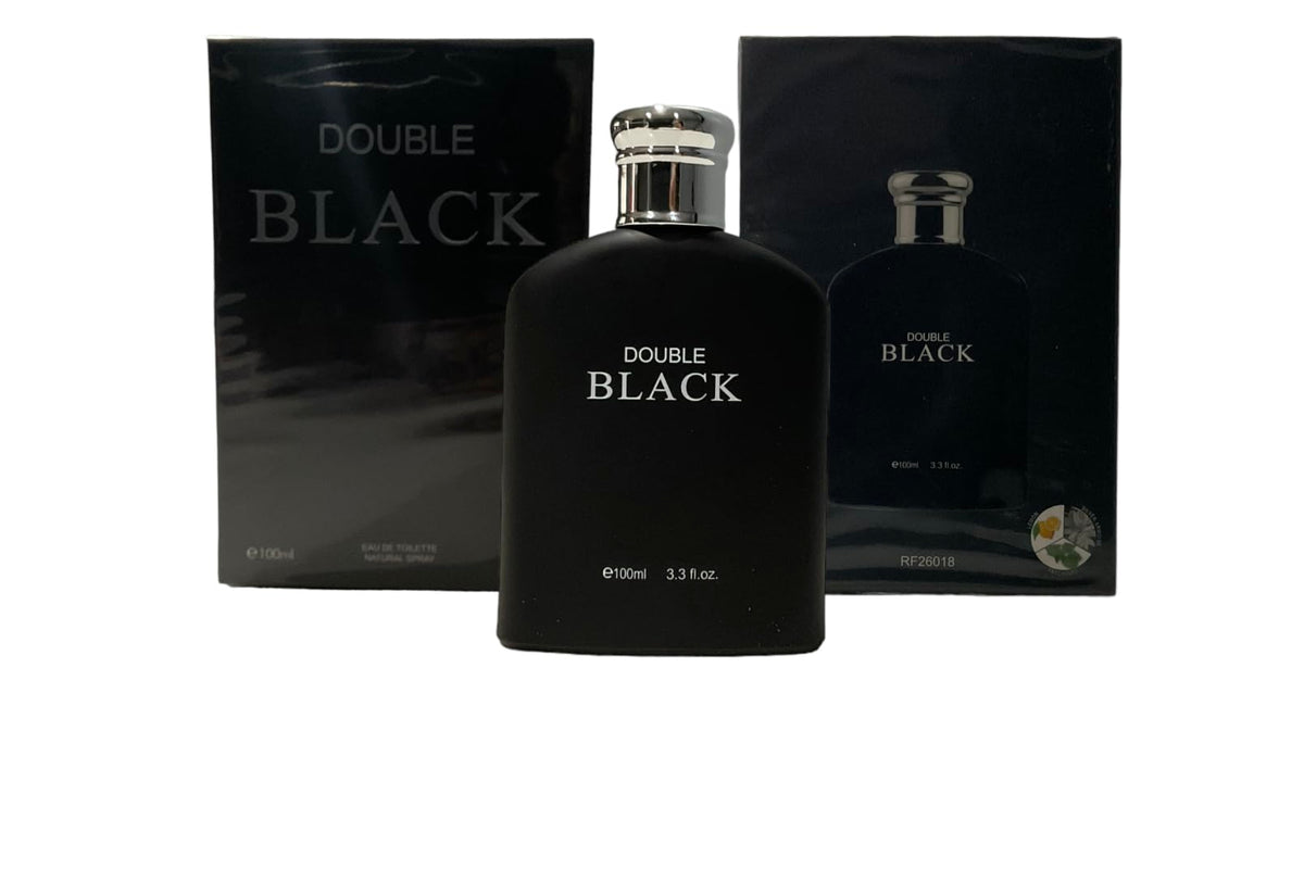 Royal Fragrance Double Black bottle front for confident daily scent