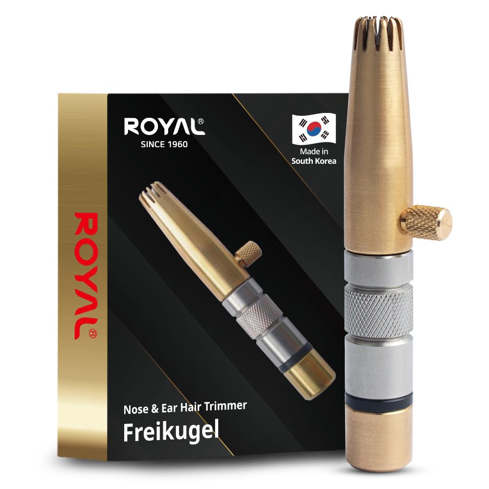 ROYAL Freikugel nose trimmer handle for precise grooming on the go.