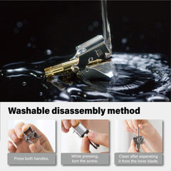 ROYAL Gold Nose Trimmer waterproof design enables safe cleaning and shower-side grooming.