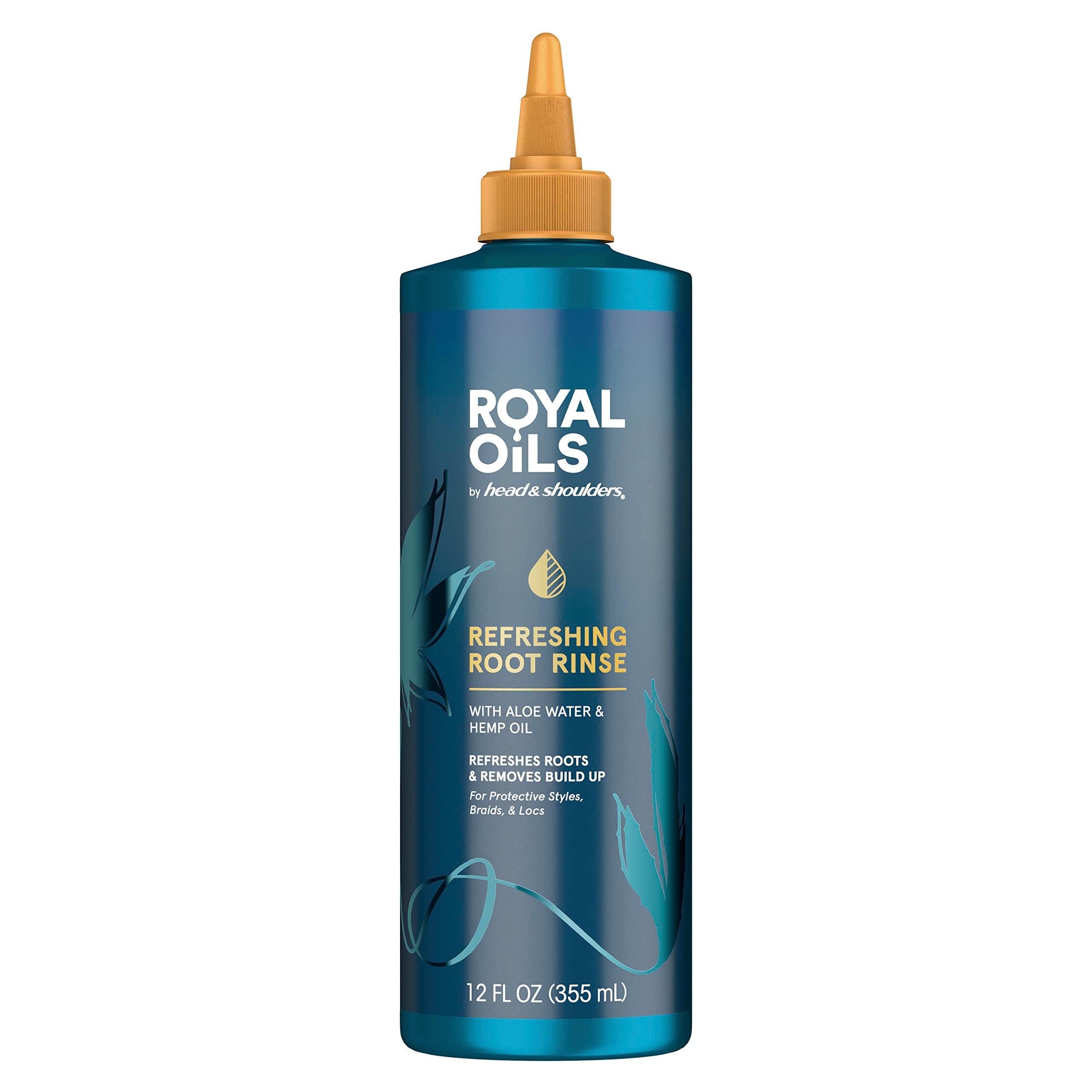 Botella de Head & Shoulders Royal Oils para enjuague, cuidado del cuero cabelludo con aloe y cáñamo.