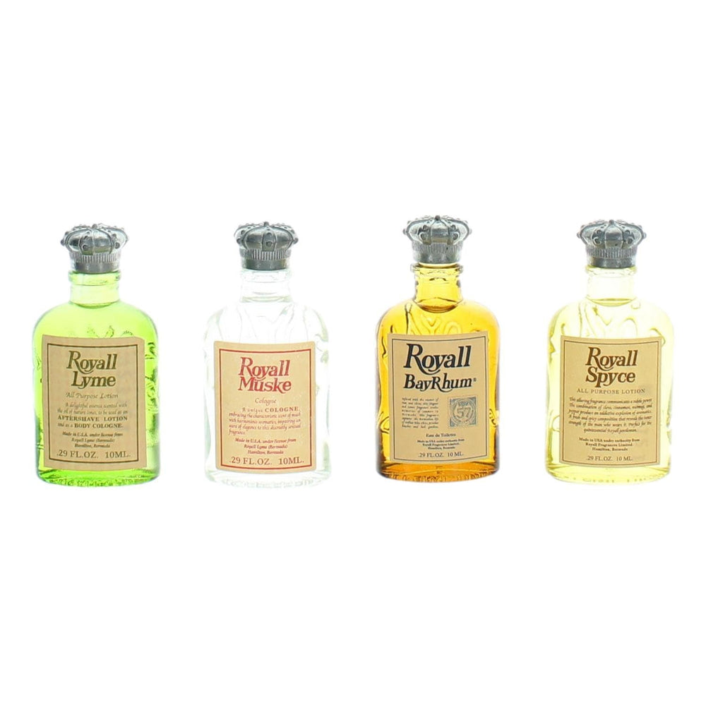 Royall Lyme Bermuda mini set packaging box highlighting heritage scents for travel