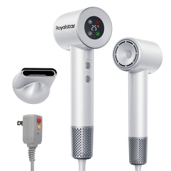 Royalstar hair dryer with high-speed motor for ultra-fast drying.