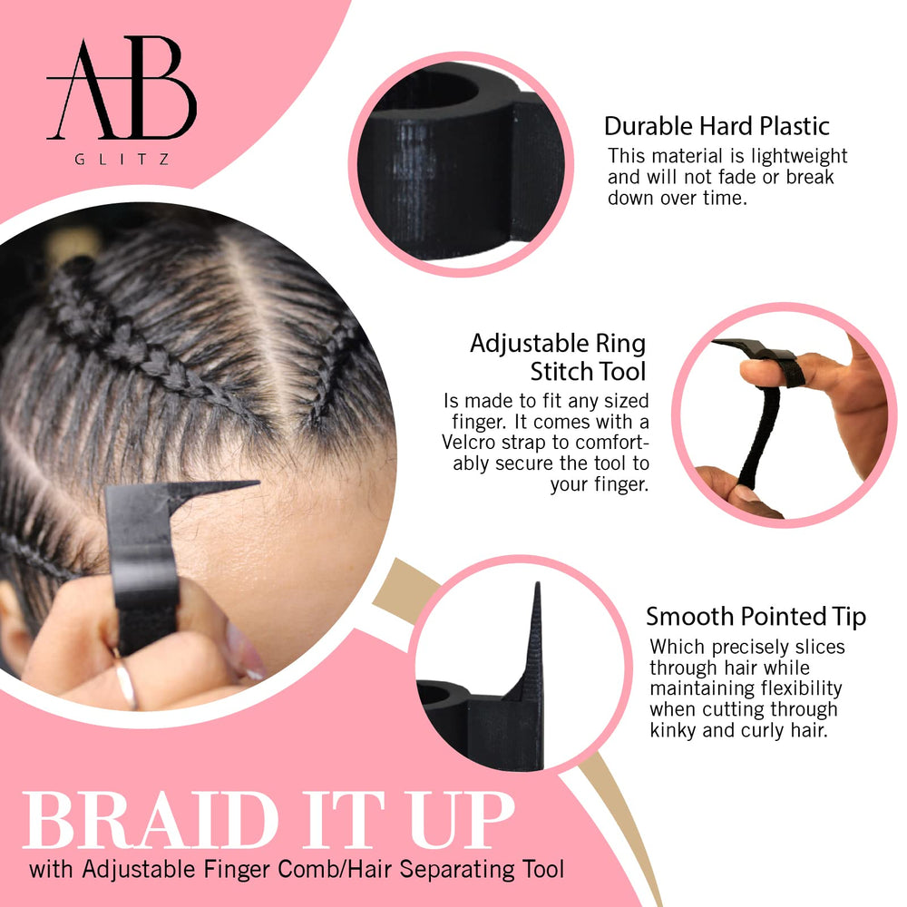 Royalty Headwear Braid Aid precise parts for box braids and cornrows.