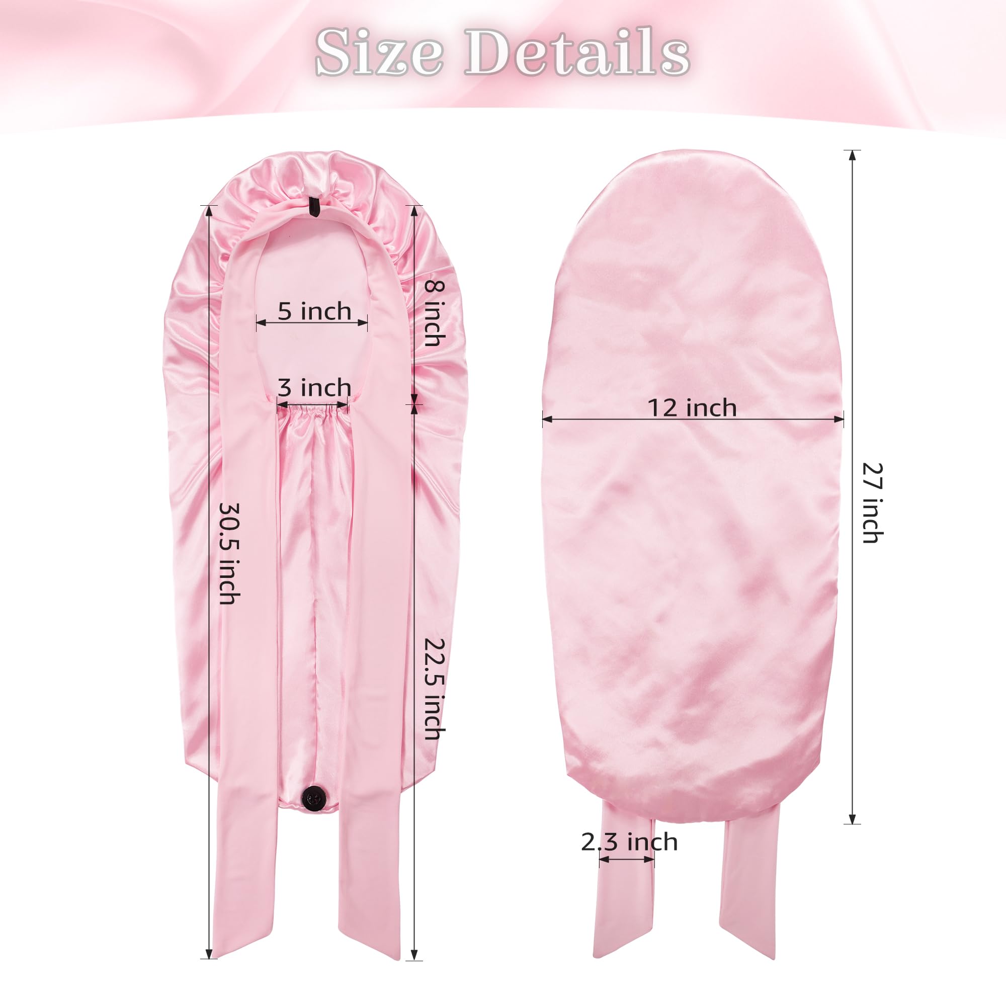ROYBENS long bonnet worn under hair for versatile home use