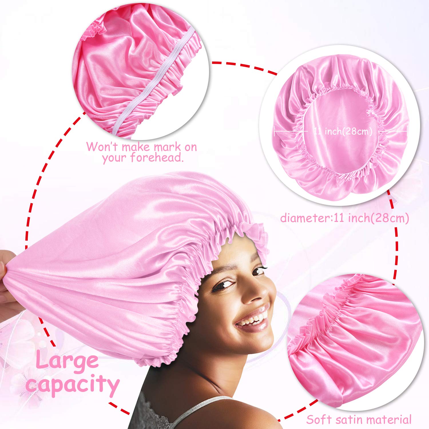 ROYBENS satin bonnet multipurpose use supports skincare and hair