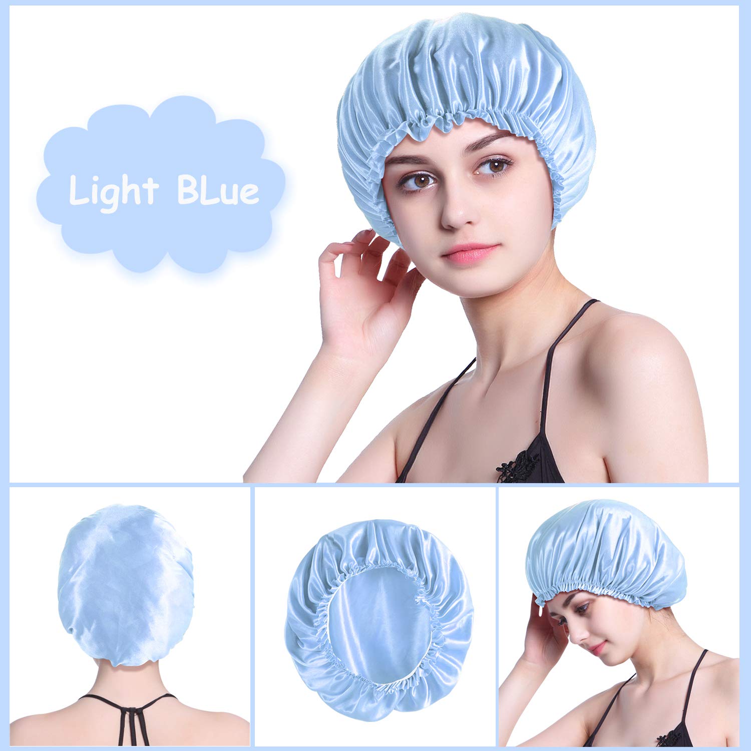 ROYBENS satin bonnet overnight care guards against frizz