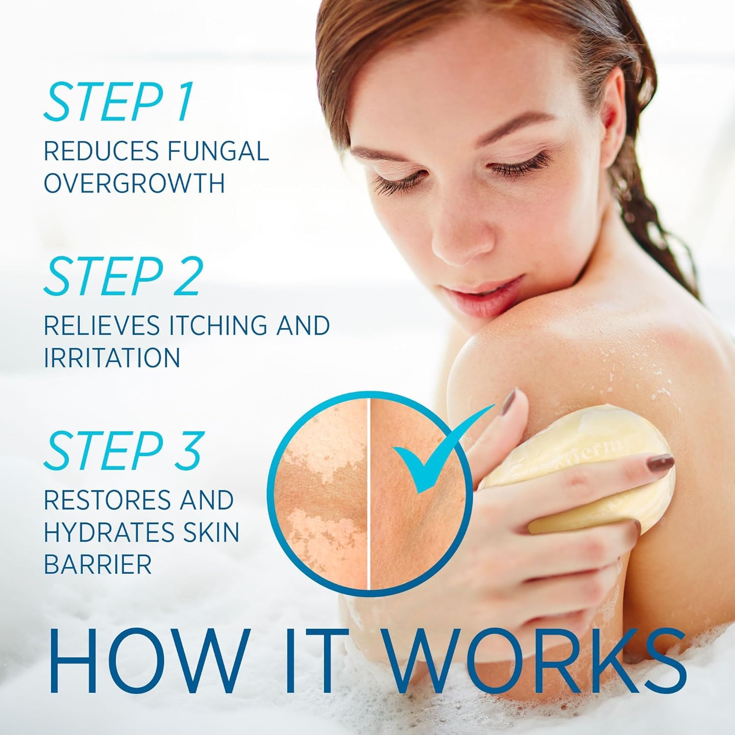 Roycederm Nourishing ingredients collage highlights coconut oil, aloe, and shea for hydration.