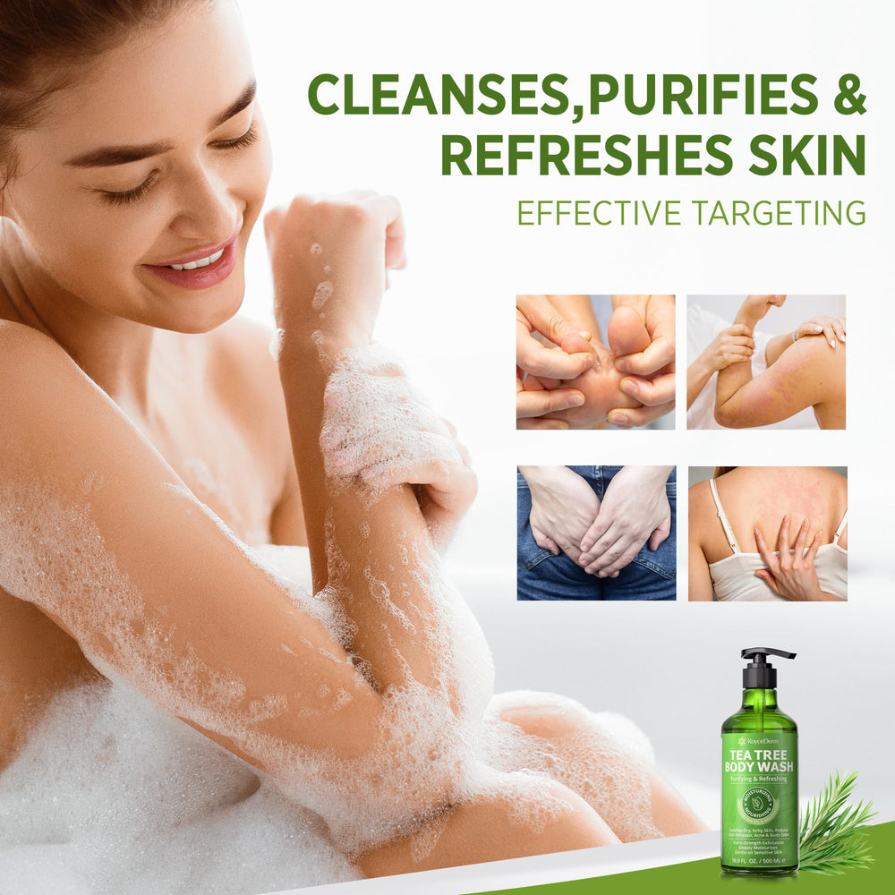 Roycederm tea tree wash fits into a skincare routine for everyday care