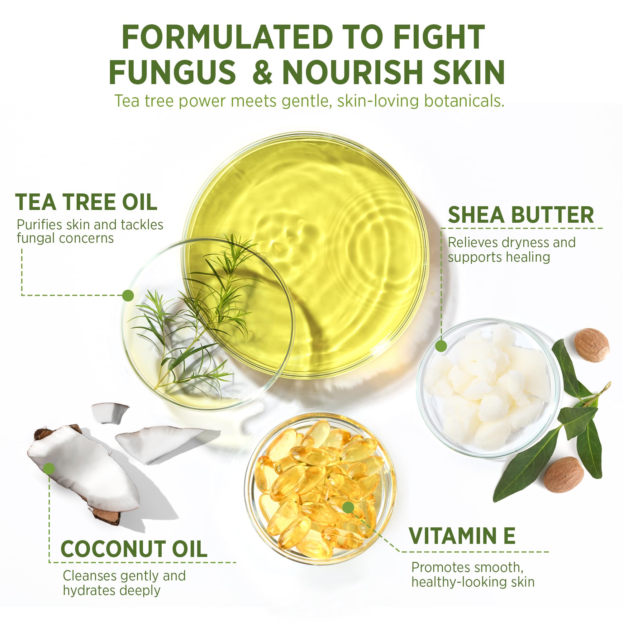 Roycederm Tea Tree Soap lather demonstrates gentle cleansing and refreshing feel
