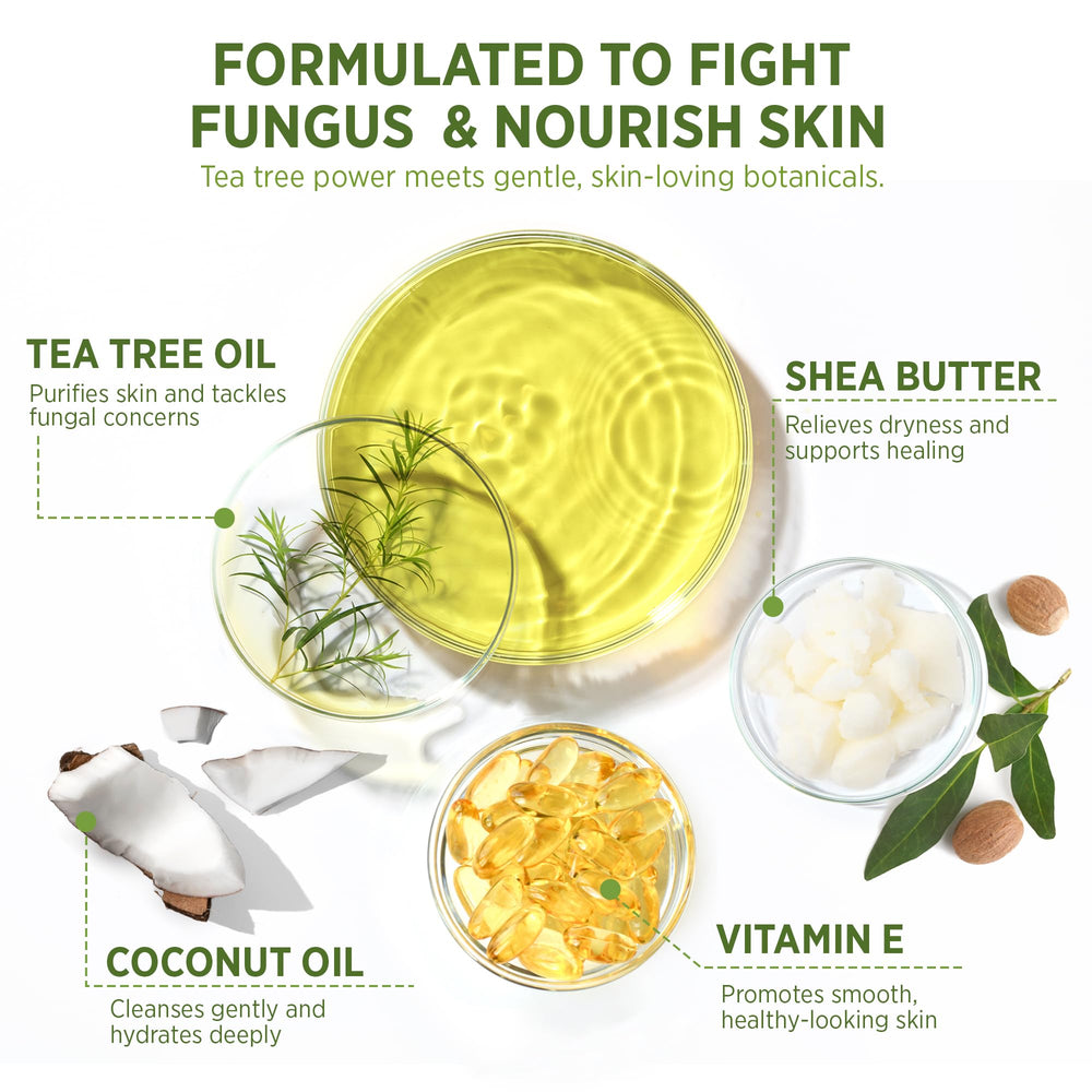 Roycederm Tea Tree Soap lather demonstrates gentle cleansing and refreshing feel