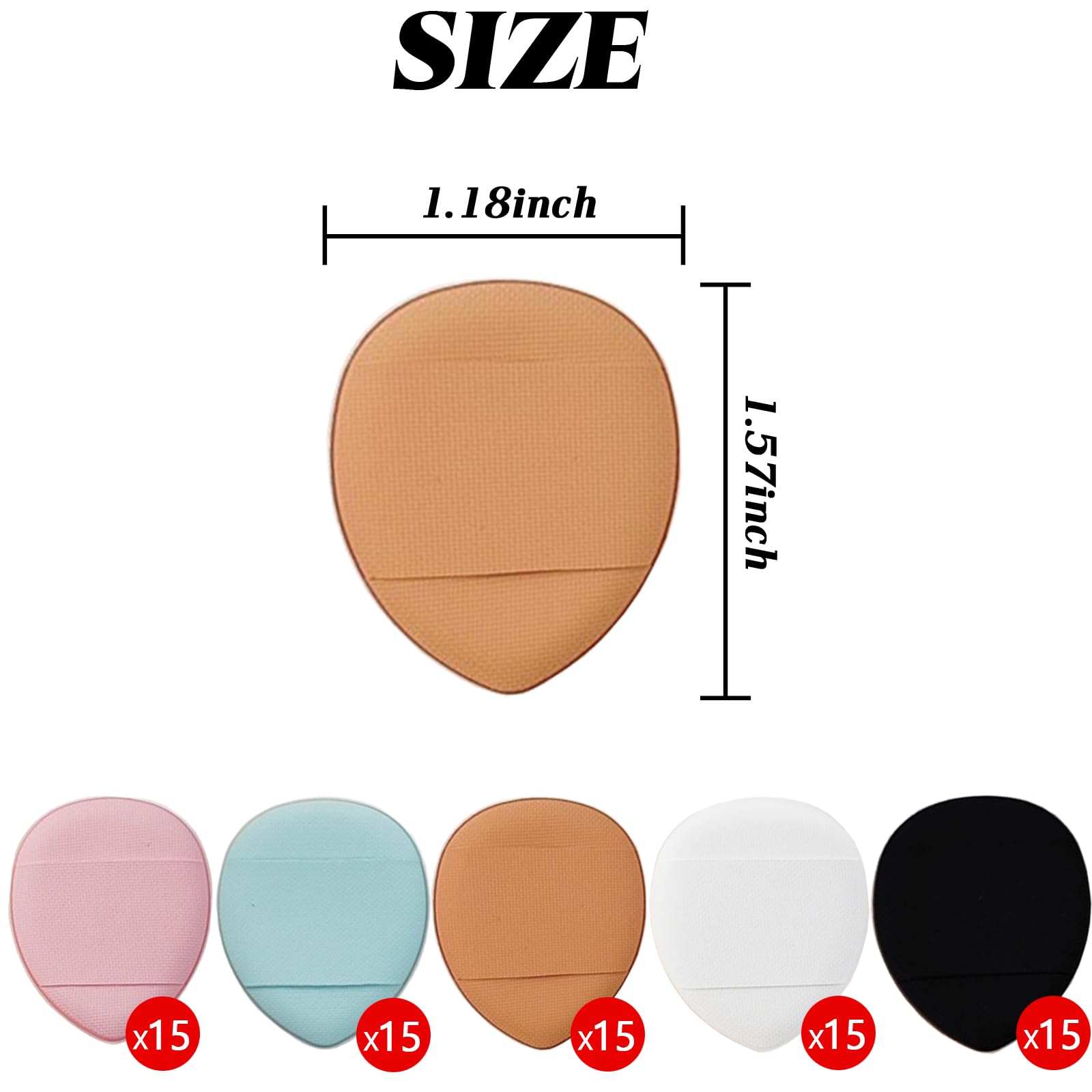 ROYHOO mini makeup sponges offer soft texture for smooth, blendable makeup application.