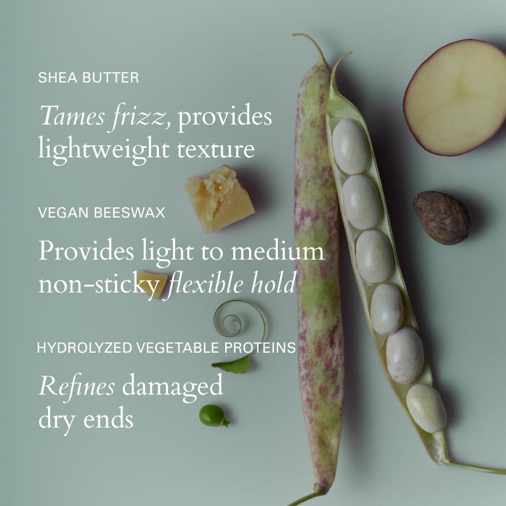 RŌZ Evergreen styling cream hydrates for a polished, soft finish.