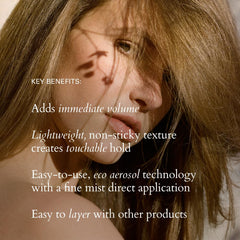 RŌZ Root Lift Spray front view showcases salon-like volume and natural movement.