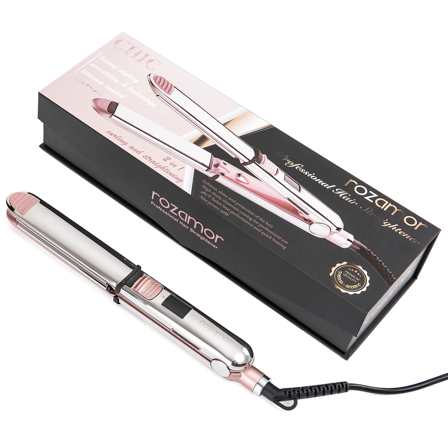 Rozamor pink housing detail illustrates ergonomic grip and stylish design.