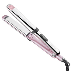 Rozamor professional titanium flat iron with extended 3D floating plates for smooth straightening