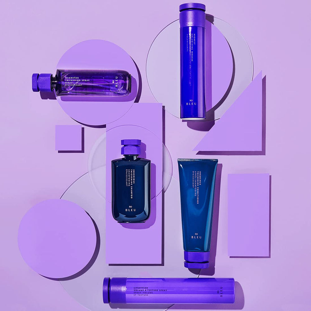 R+Co BLEU damp hair with volume via even distribution