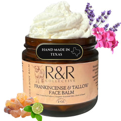 R&R Collective Frankincense Tallow Face Moisturizer packshot with rich hydration for dry skin