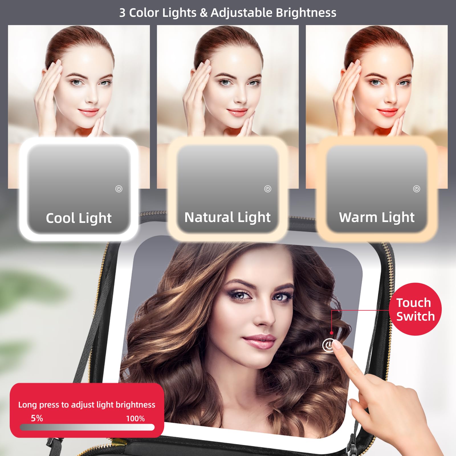 RRtide LED full-screen mirror offers color-accurate lighting for makeup application