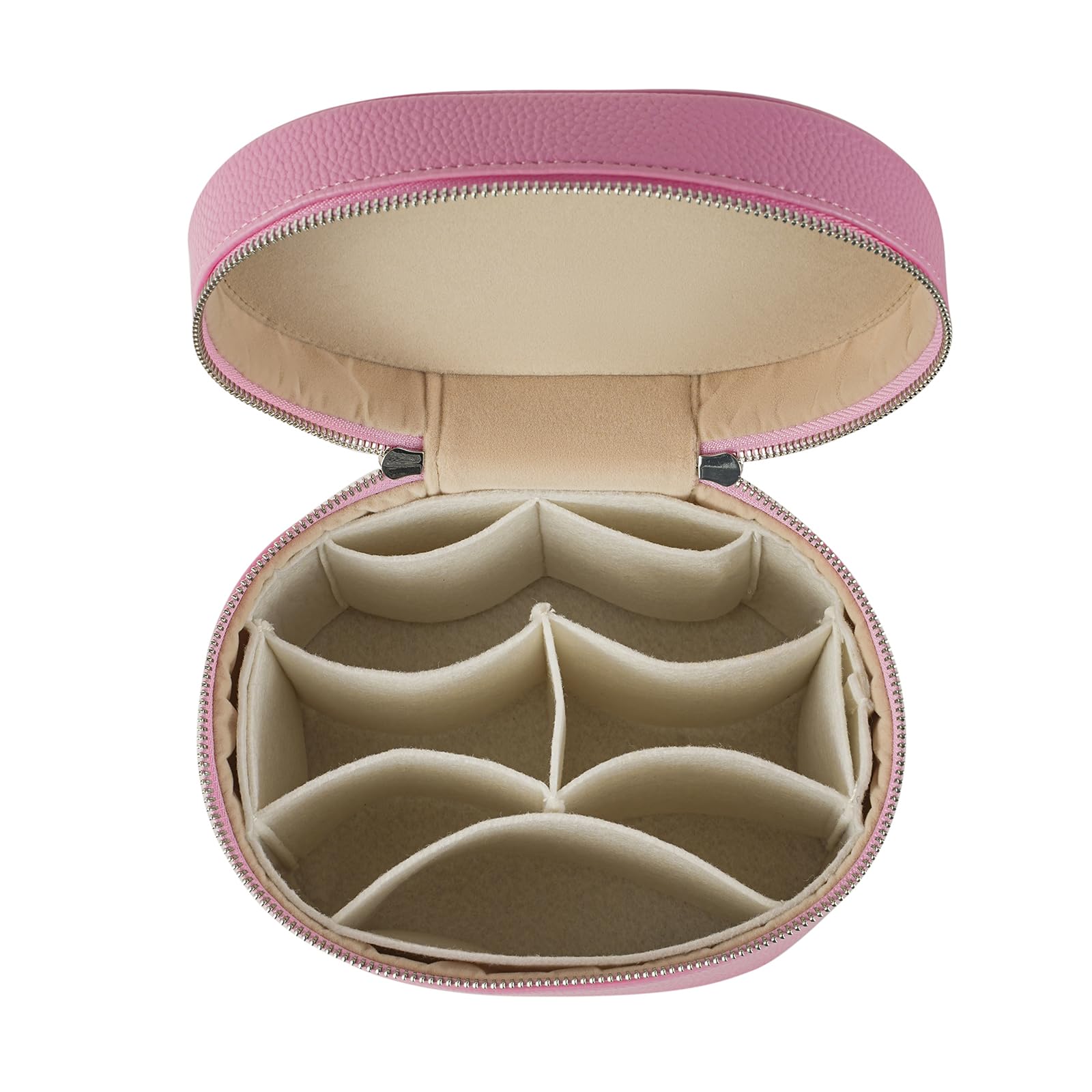 RSRSLEII pink aesthetic makeup bag carry handle for portability