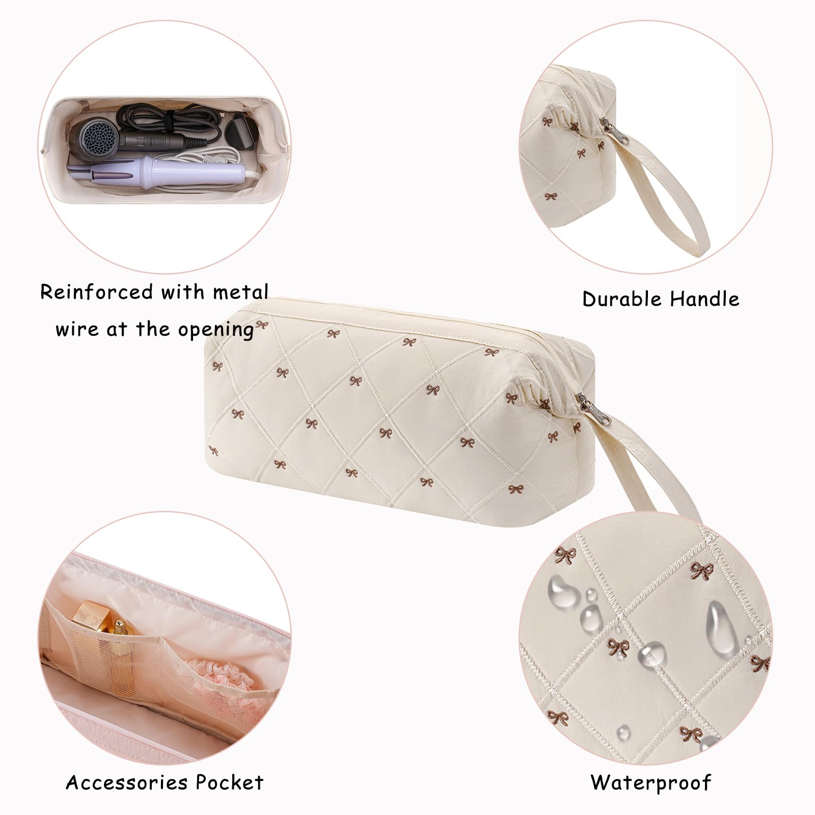 RSRSLEII quilted polyester exterior is waterproof and soft to the touch.