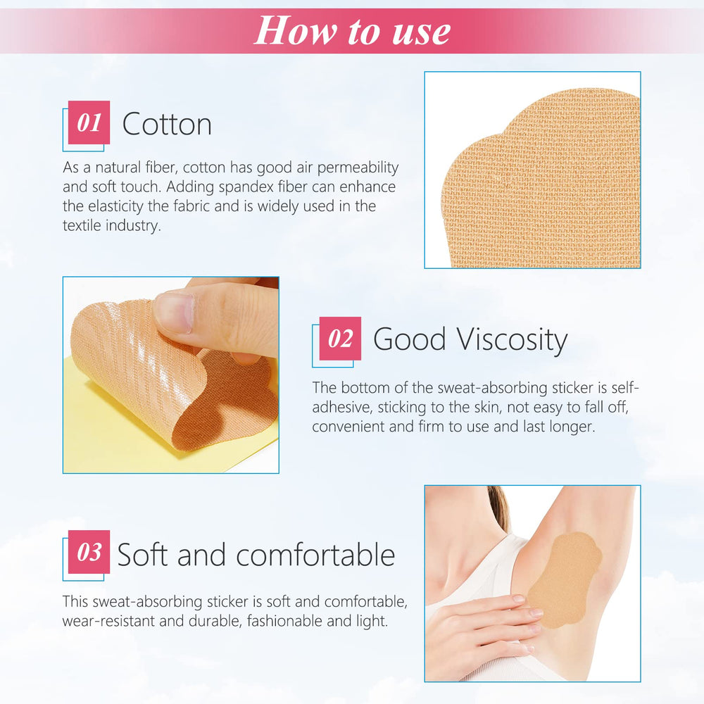 RTBYUE universal-fit armpit pads suited for women and men