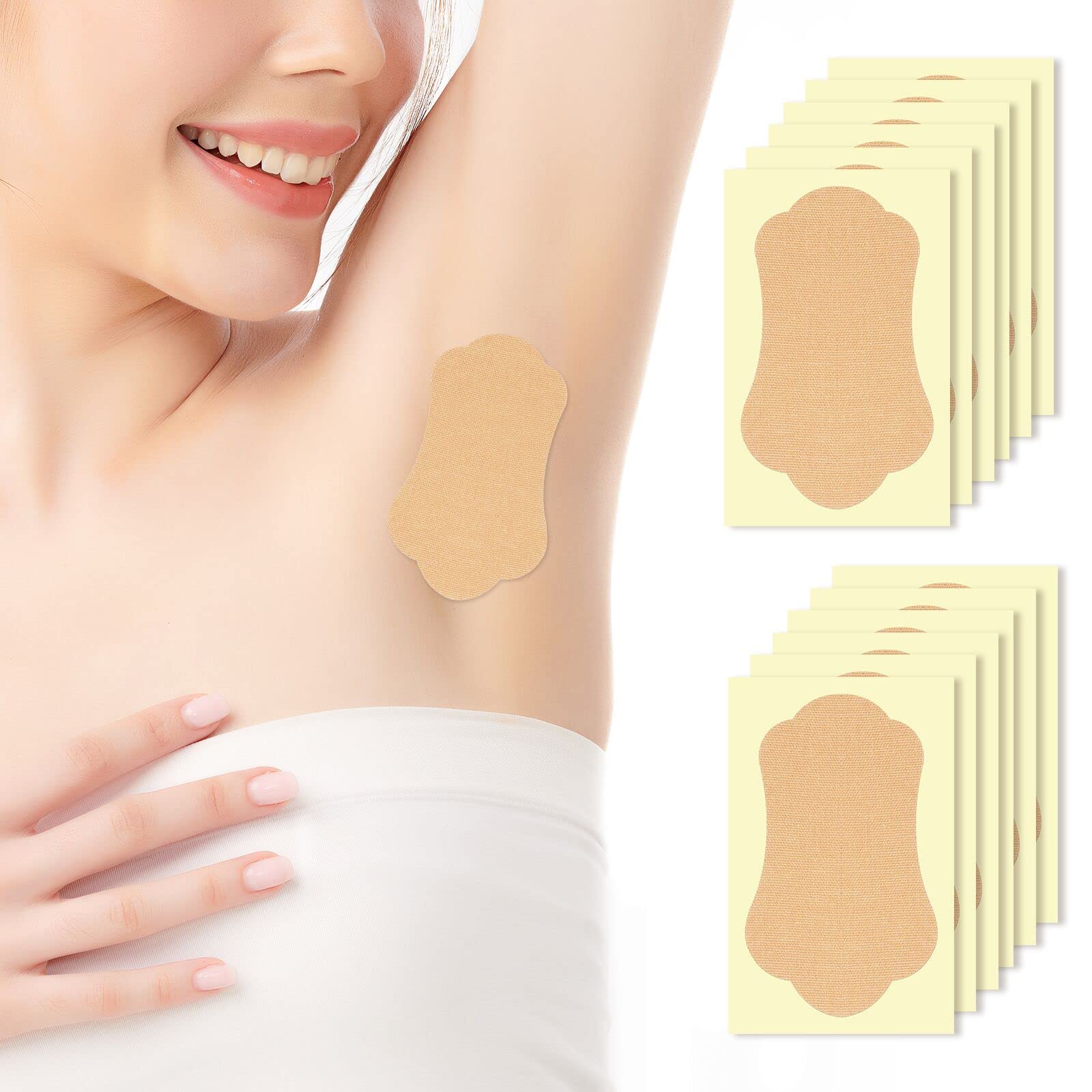 RTBYUE underarm sweat pads pack front view for all-day protection against stains