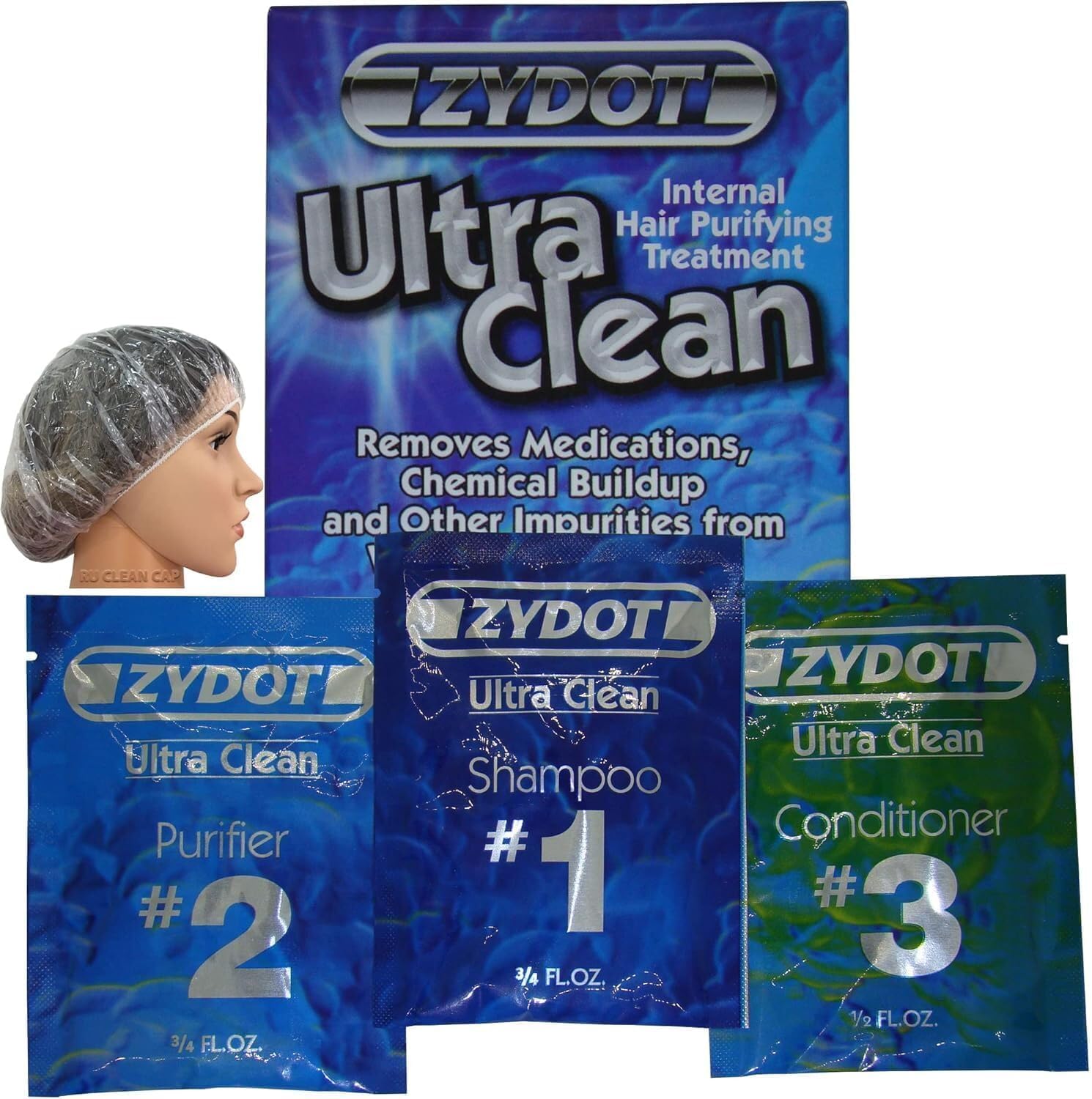RU CLEAN Zydot Ultra Cleanse shampoo bottle removing surface buildup for cleaner hair