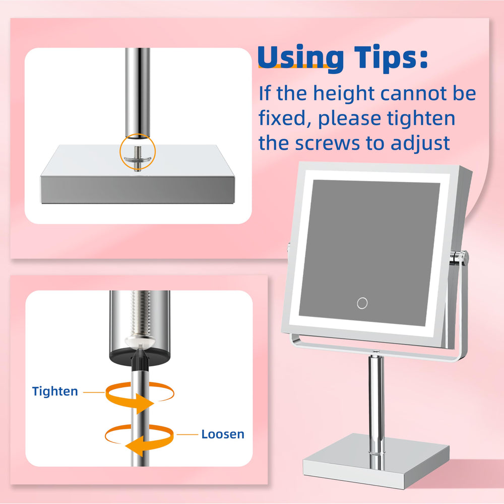 Ruacq Mirror 360° rotation enables flexible viewing angles.