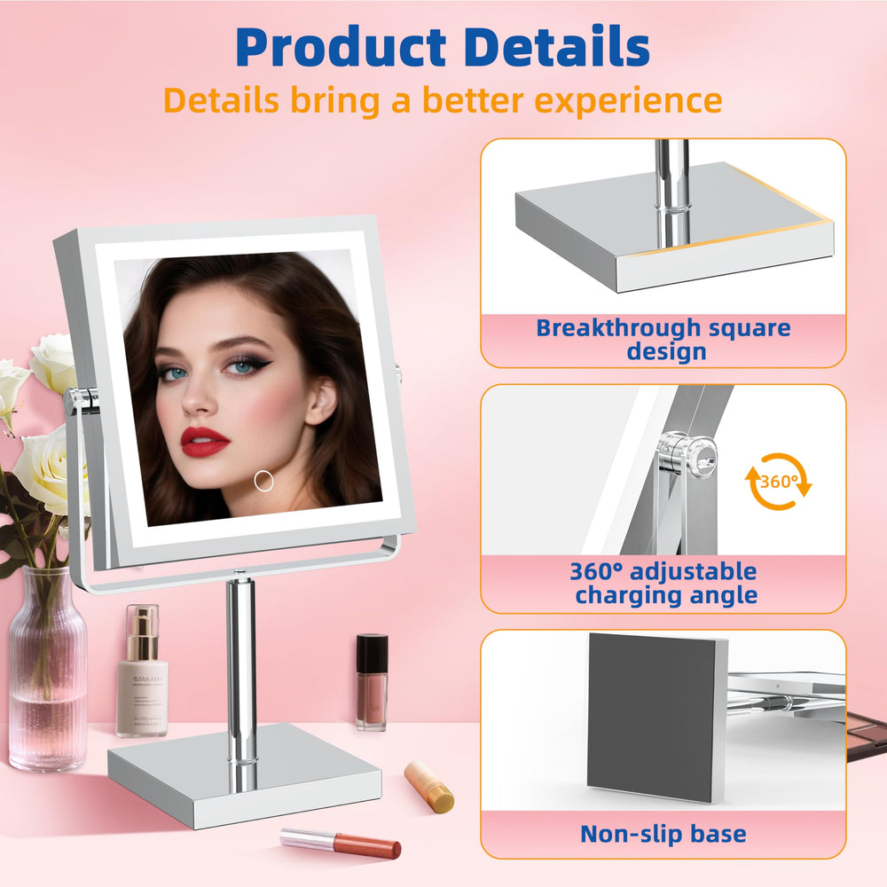 Ruacq 4000mAh battery provides cordless operation during makeup application.