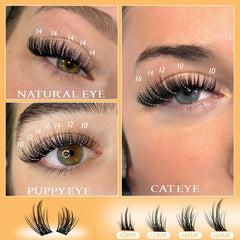 Ruairie lash clusters 10-16mm mix closeup shows versatile length options