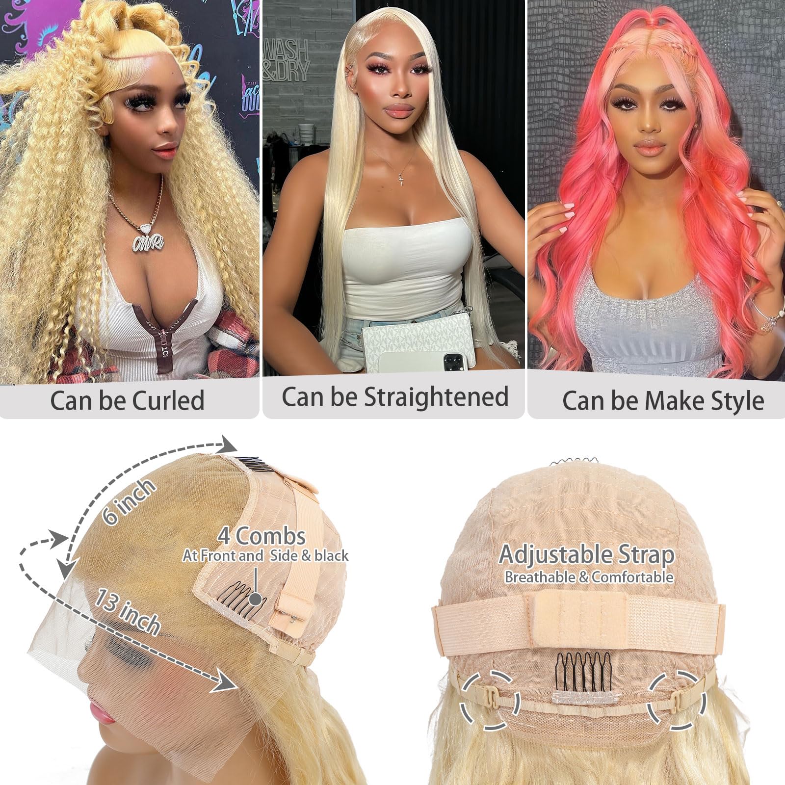 Ruaswey 613 blonde lace front wig ideal for weddings and parties