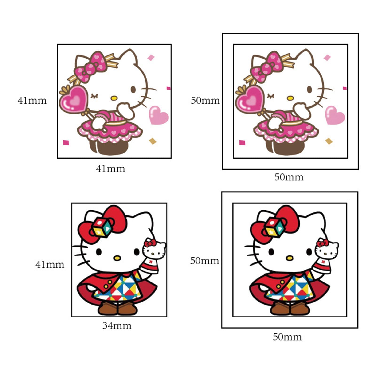 RUBANG Hello Kitty tattoo designs featuring cute kawaii characters for school activities