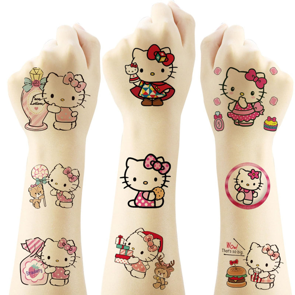 RUBANG Hello Kitty tattoo sheet ready for fun party decorating and kids' play