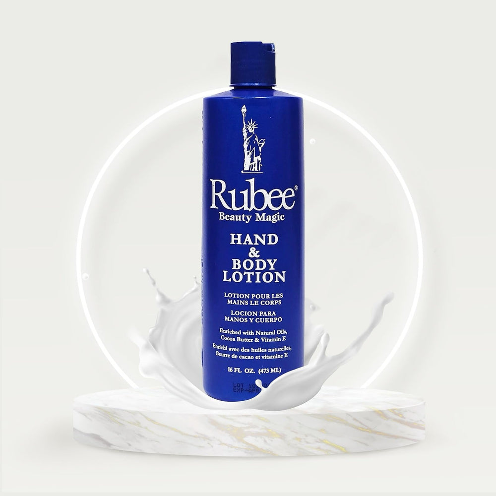 RUBEE cacao butter ingredients close-up, nourishing formula for sensitive skin.