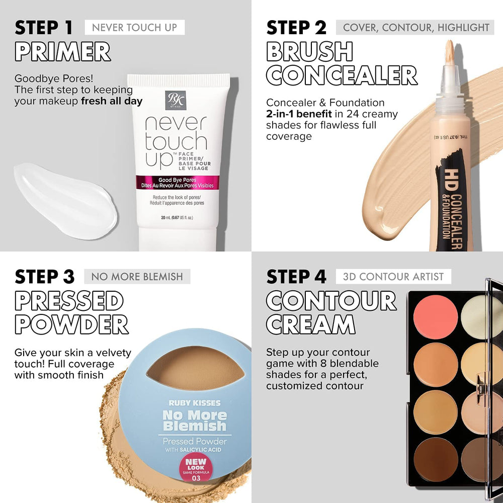 Ruby Kisses 3D Cream Contour Set application demo for quick everyday looks.