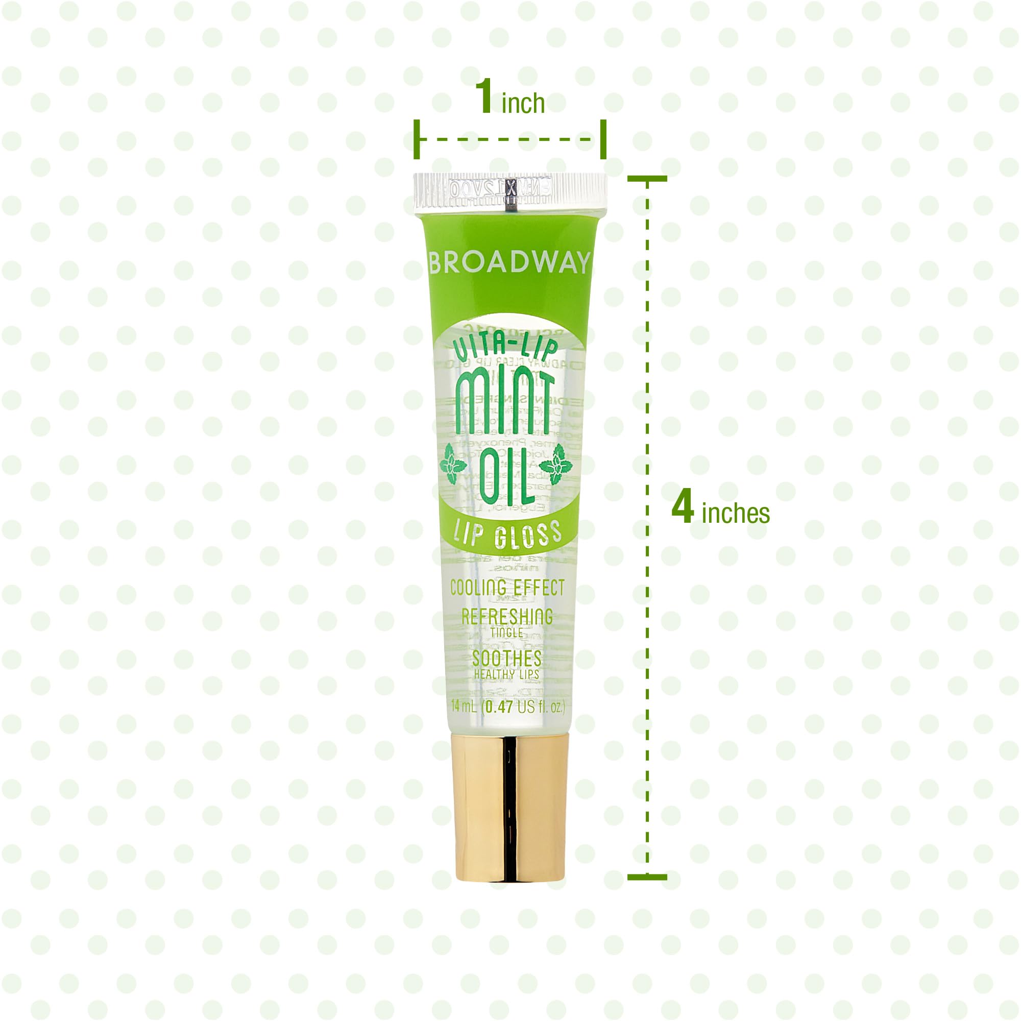 Ruby Kisses Broadway Vita-Lip brillo labial mentolado, adecuado para todas las edades